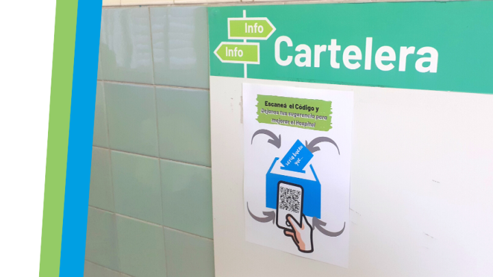 Se ingresa al buzn, escaneando con el celular el QR presente en las carteleras del Hospital