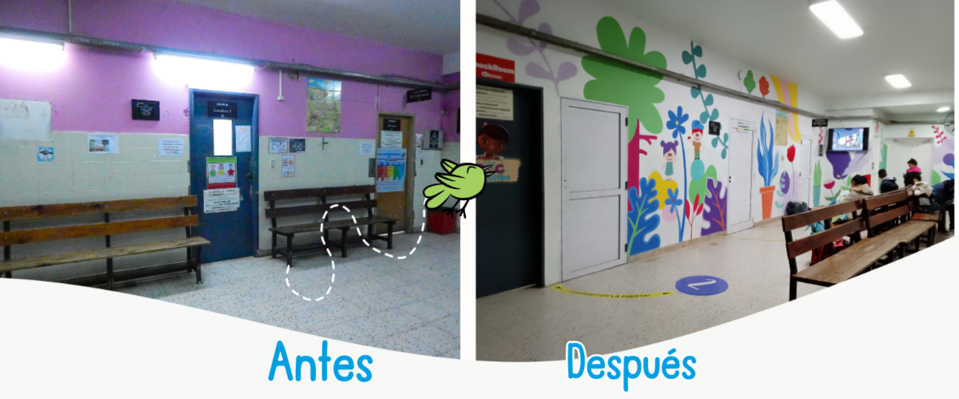 Ambientación del Hall de la Guardia Central de Pediatría