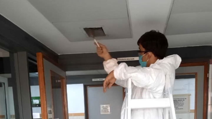Limpieza del sistema de ventilación del Centro Quirúrgico Pediátrico